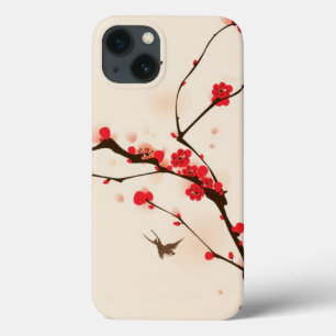 Coques Pour iPhone Peinture orientale de style, fleur au printemps 3