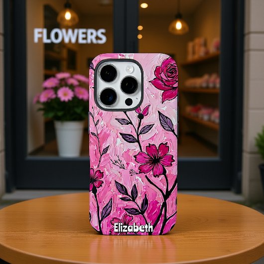 Coques Case-Mate iPhone Peinture roses et fleurs roses