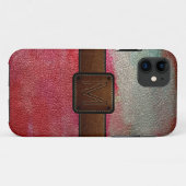 Coques Case-Mate iPhone Peinture rouge look brun (Dos (Horizontal))