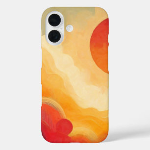 Coques iPhone 16 Peinture solaire rouge spectaculaire
