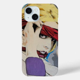 Coque Pour iPhone 15 Peinture 'syndrome de Stockholm' sur un 