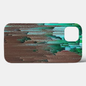 Coques Case-Mate iPhone Peinture verte et Brown couche (Verso (horizontal))