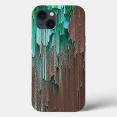 Coques Case-Mate iPhone Peinture verte et Brown couche (Verso)