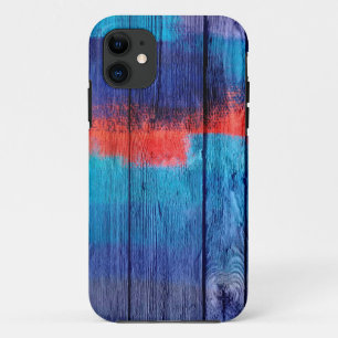 Coque iPhone 11 Peinture vintage en bois acrylique