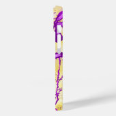 Coques Case-Mate iPhone Peinture violette/jaune et lamelles (Verso / Gauche)