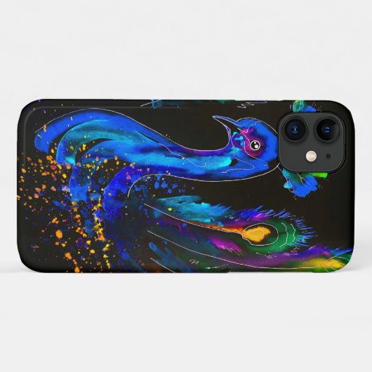 Coques Case-Mate iPhone Peinture Whimsical Peacock (Dos (Horizontal))