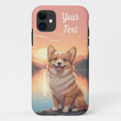 Coques Case-Mate iPhone Pembroke Welsh Corgi par lac (Dos)