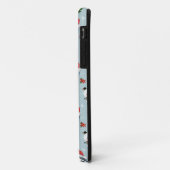 Coques Case-Mate iPhone Penguin Père Noël Joyeux Joyeux motif d'arbre de N (Dos/Gauche)
