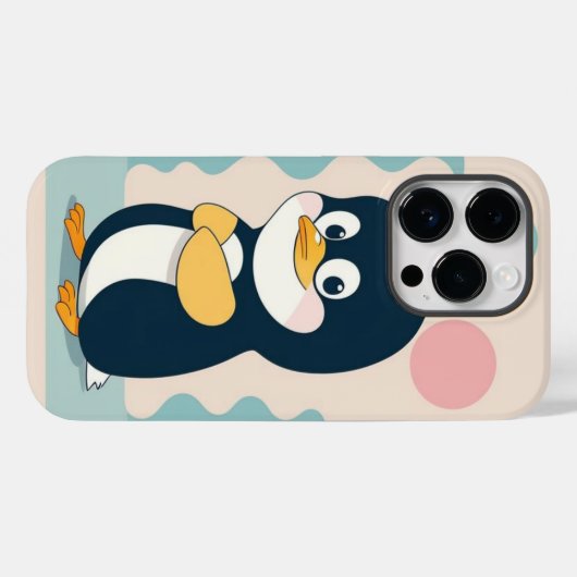 Coques Case-Mate iPhone Penquin adorable (Verso (horizontal))