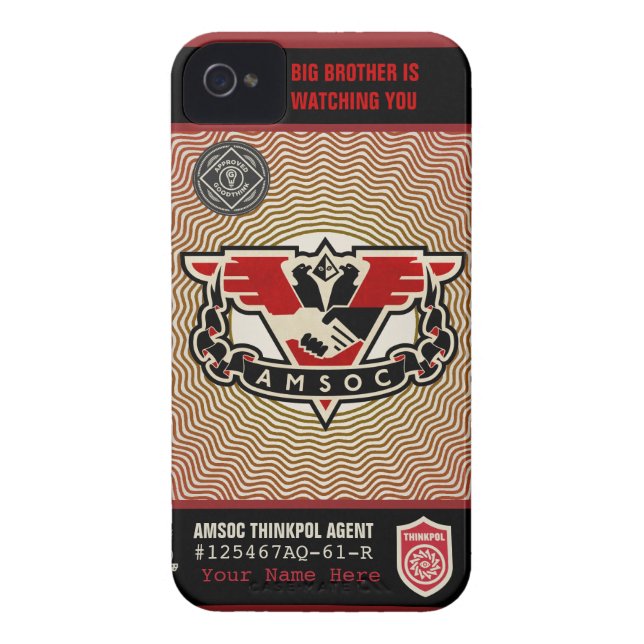 Coques Case-Mate iPhone Pensée Police 1984 Coque-Coque de la CMAE (Dos)