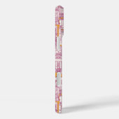 Coques Case-Mate iPhone Penzance toile fuchsia clémentine (Verso / Droite)