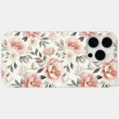 Coques Case-Mate iPhone Peonées roses poussiéreuses (Verso (horizontal))