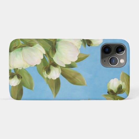 Coques Case-Mate iPhone Peonies blanches classiques Bouquet floral (Dos (Horizontal))
