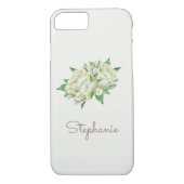 Coques Case-Mate iPhone Peonies de crème jolie aquarelle (Dos)