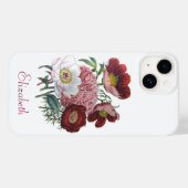 Coques Case-Mate iPhone Peonies personnalisées (Verso (horizontal))