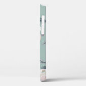 Coques Case-Mate iPhone Peonies Roses Blanches : Broderie Florale. (Verso / Gauche)