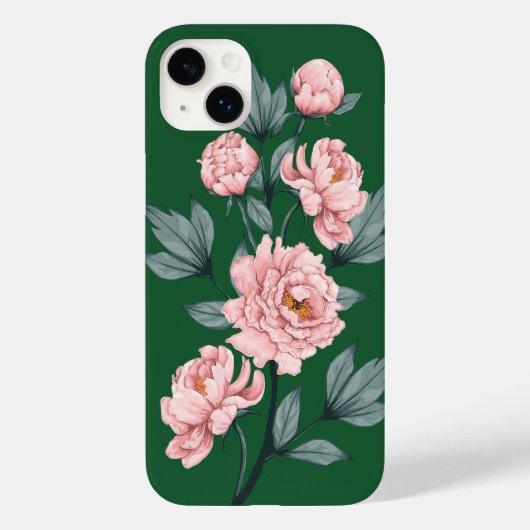 Coques Case-Mate iPhone Peonies roses Fleurs d'Aquarelle Florale (Verso)