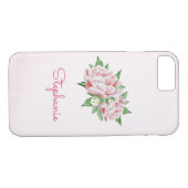 Coques Case-Mate iPhone Peonies roses jolie aquarelle (Dos (Horizontal))