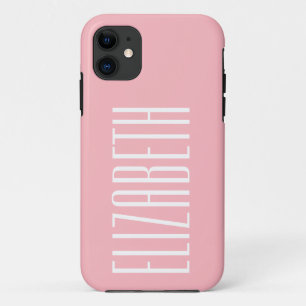 Case-Mate iPhone Case Peony rose couleur solide Nom minimal