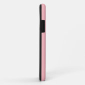 Coques Case-Mate iPhone Peony rose couleur solide | Nom minimal (Dos/Droite)