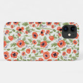 Coques Case-Mate iPhone Pépites Orange Floral (Dos (Horizontal))
