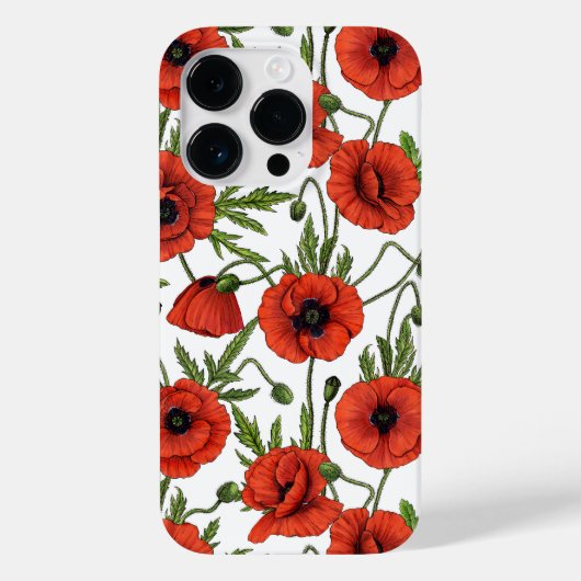 Coques Case-Mate iPhone Pépites, rouge et vert sur blanc (Verso)