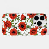 Coques Case-Mate iPhone Pépites, rouge et vert sur blanc (Verso (horizontal))