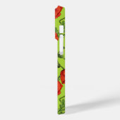Coques Case-Mate iPhone Pépites, rouge et vert sur le vert citron (Verso / Gauche)