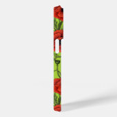 Coques Case-Mate iPhone Pépites, rouge et vert sur le vert citron (Verso / Droite)