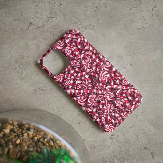 Coques Case-Mate iPhone Peppermint Dreams Pattern | Retro Candy Cane