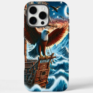 Coques iPhone 16 Pro Max Perche d'aigle sur une mer étoilée