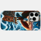Coques Case-Mate iPhone Perche d'aigle sur une mer étoilée (Verso (horizontal))