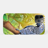 Coques Case-Mate iPhone Perche de perroquet gris (Dos (Horizontal))
