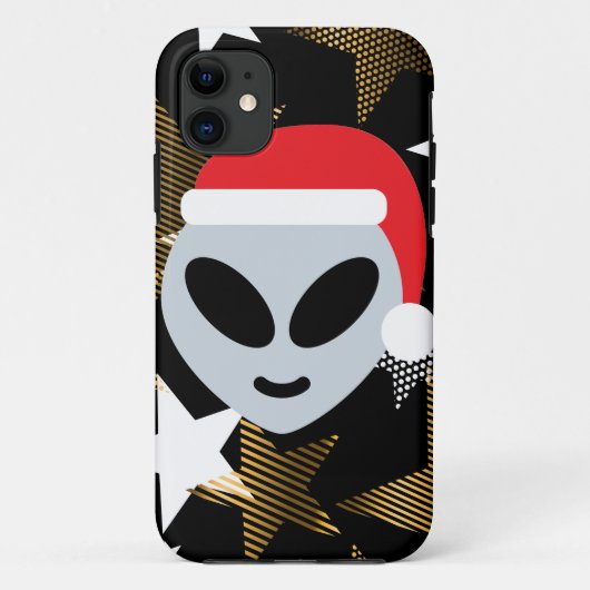 Coques Case-Mate iPhone père Noël alien emoji (Dos)
