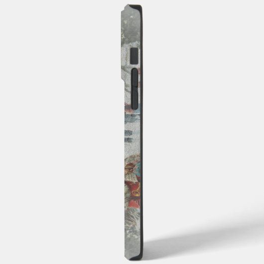 Coques Case-Mate iPhone Père Noël ancienne avec enfants devant une église (Verso / Gauche)