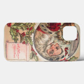 Coques Case-Mate iPhone Père Noël avec Bell et Holly (Verso (horizontal))