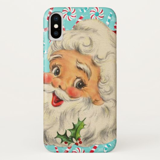 Coques Case-Mate iPhone Père Noël avec des menthes poivrées (Dos)