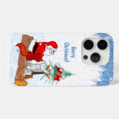 Coques Case-Mate iPhone Père Noël avec Renard de lapin et écureuil (Verso (horizontal))