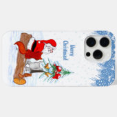 Coques Case-Mate iPhone Père Noël avec Renard de lapin et écureuil (Verso (horizontal))