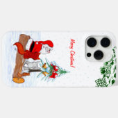 Coques Case-Mate iPhone Père Noël avec Renard de lapin et écureuil (Verso (horizontal))