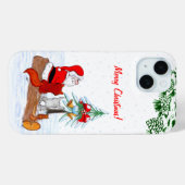 Coques Case-Mate iPhone Père Noël avec Renard de lapin et écureuil (Verso (horizontal))