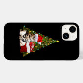 Coques Case-Mate iPhone Père Noël Cat (Verso (horizontal))