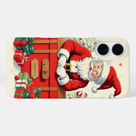 Coques Case-Mate iPhone Père Noël classique (Verso (horizontal))