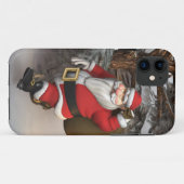 Coques Case-Mate iPhone Père Noël dans la forêt (Dos (Horizontal))