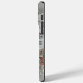 Coques Case-Mate iPhone Père Noël d'autrefois avec des enfants devant une (Verso / Gauche)