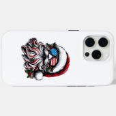 Coques Case-Mate iPhone Père Noël de Noël Patriotique/Américaine (Verso (horizontal))