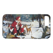 Coques Case-Mate iPhone Père Noël de Noël traditionnelle dans le parc (Dos (Horizontal))