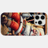 Coques Case-Mate iPhone Père Noël dort Noël (Verso (horizontal))