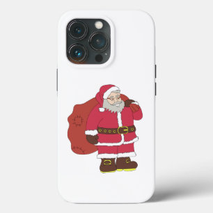 Case-Mate iPhone Case Père Noël en rouge avec sac de cadeaux et lunettes