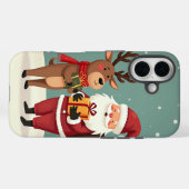 Coques Case-Mate iPhone Père Noël et Rudolph's Gift Exchange (Verso (horizontal))